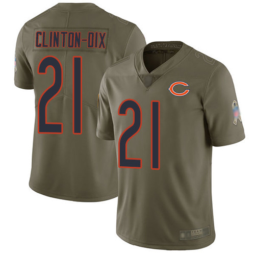 Chicago Bears Limited Olive Men Ha Ha Clinton-Dix Jersey NFL Football #21 2017 Salute to Service